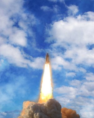 Roket uzay gemisi. Nasa tarafından döşenmiş bu görüntünün unsurları.