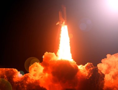 Roket uzay gemisi. Nasa tarafından döşenmiş bu görüntünün unsurları.