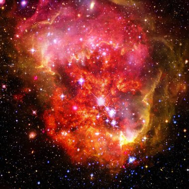 Galaksi ve ışık. Nasa tarafından döşenmiş bu görüntünün unsurları.