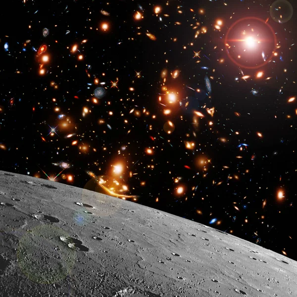 Planeta rocoso y el universo. Los elementos de esta imagen furnis — Foto de Stock