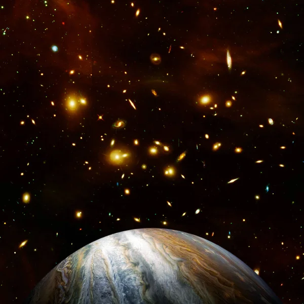 Júpiter y el espacio exterior, galaxias. Los elementos de esta imagen fu — Foto de Stock