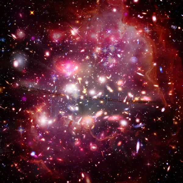 Kosmischer Galaxienhintergrund. Sterne und kosmisches Gas. Die Elemente von t — Stockfoto