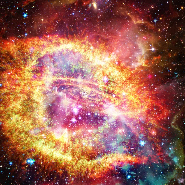 İnanılmaz galaksi manzarası ve yıldızlar. Bu görüntünün elemanları furnis — Stok fotoğraf