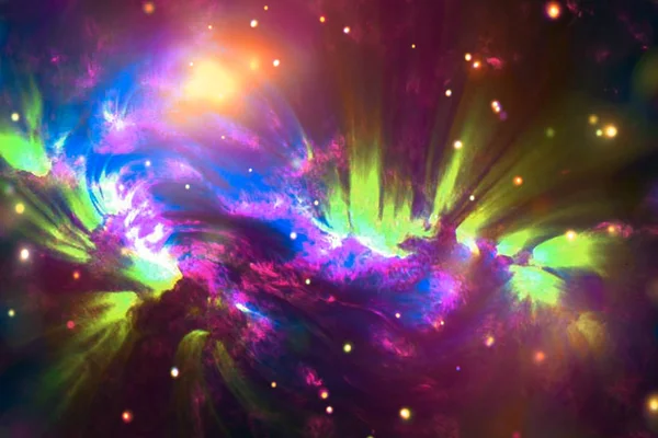 Far being shone galaxy. The elements of this image furnished by — Stock Photo, Image