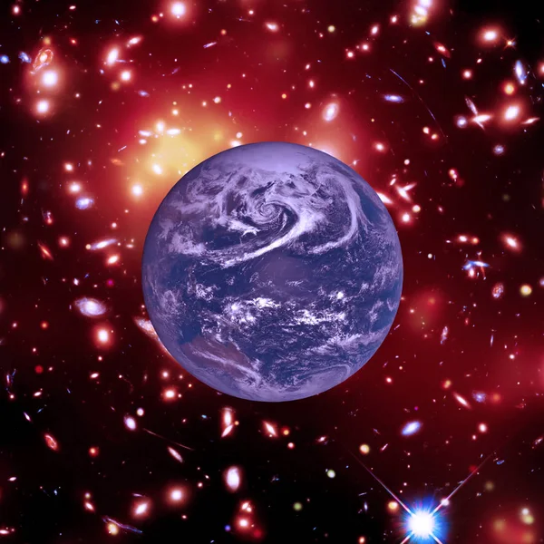 Magnificent earth in outer space. The elements of this image fur