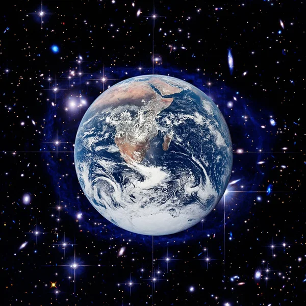 La Terre depuis l'espace avec une vue spectaculaire. Les éléments de cet imag — Photo