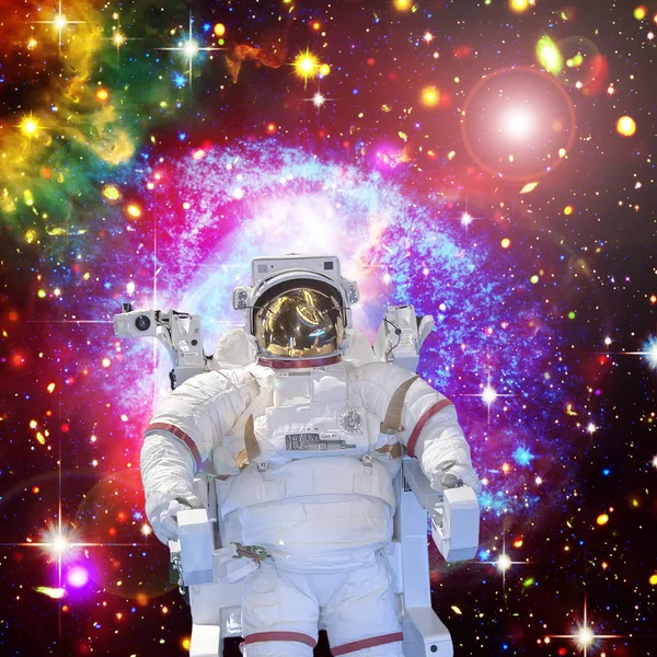 Astronaut and space, galaxies and stars. The elements of this im — Stock Photo, Image