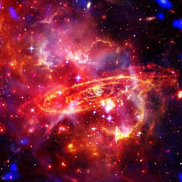 Przestrzeń tło z Colorful galaktyka chmura Mgławica. Elementy — Zdjęcie stockowe
