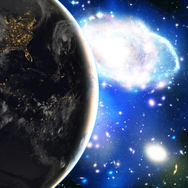 Erde und Weltraum. die elemente dieses bildes von nasa. — Stockfoto