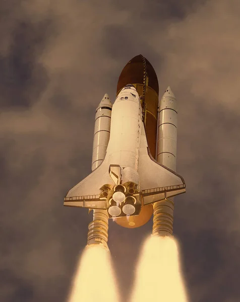 火箭飞船这张由美国宇航局提供的图像的元素. — 图库照片