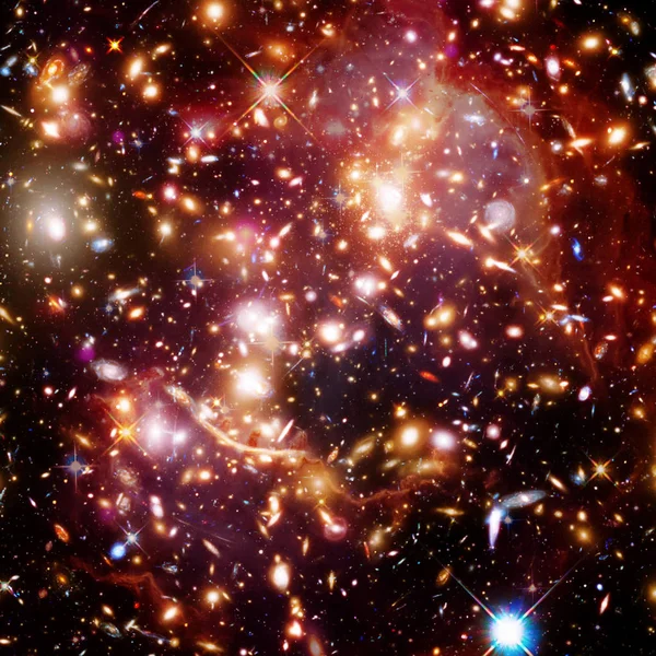 Kosmischer Galaxienhintergrund. Sterne und kosmisches Gas. Die Elemente von t — Stockfoto