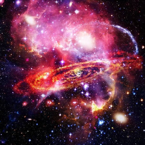 Space Background with Colorful Galaxy Cloud Nebula. The elements — Stock Photo, Image
