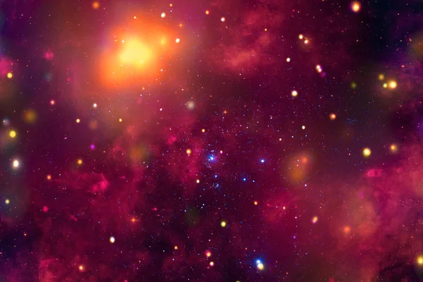 Champ stellaire dans l'espace une nébuleuse et une congestion de gaz. Les éléments — Photo