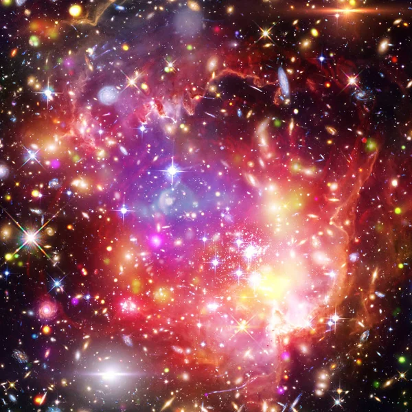 Galaxy, nebula and gas. The elements of this image furnished by — Stock Photo, Image