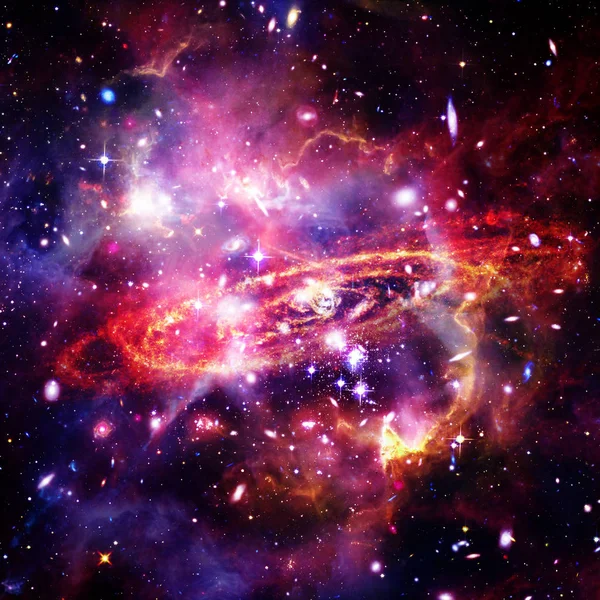 Space Background with Colorful Galaxy Cloud Nebula. The elements