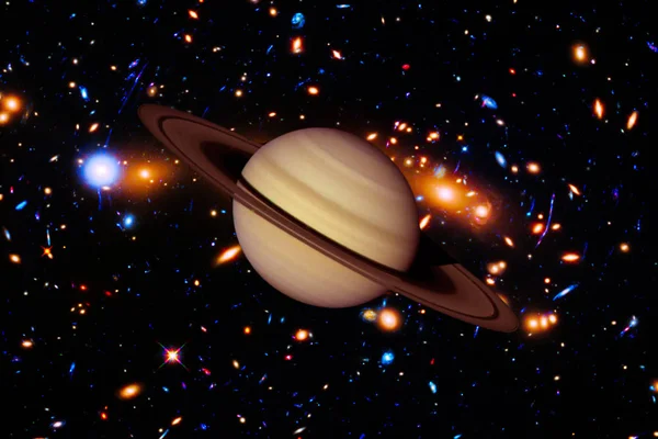 Saturne, système solaire. Les éléments de cette image fournis par NA — Photo