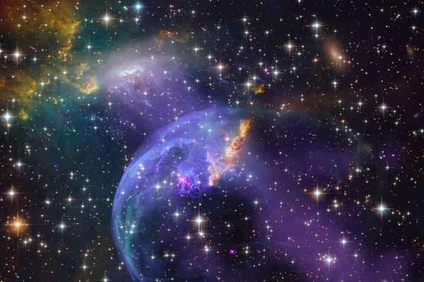 Space Background with Colorful Galaxy Cloud Nebula. The elements