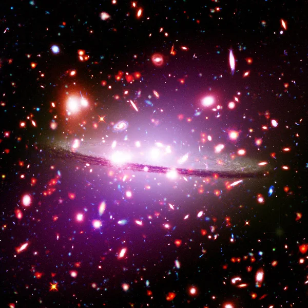 Nebulosa y galaxias en el espacio. Los elementos de esta imagen amueblan — Foto de Stock