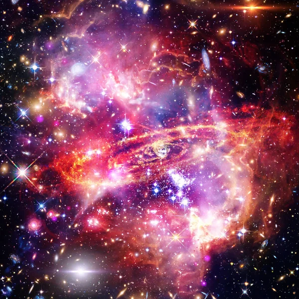 Raumhintergrund mit buntem Galaxienwolkennebel. die Elemente — Stockfoto