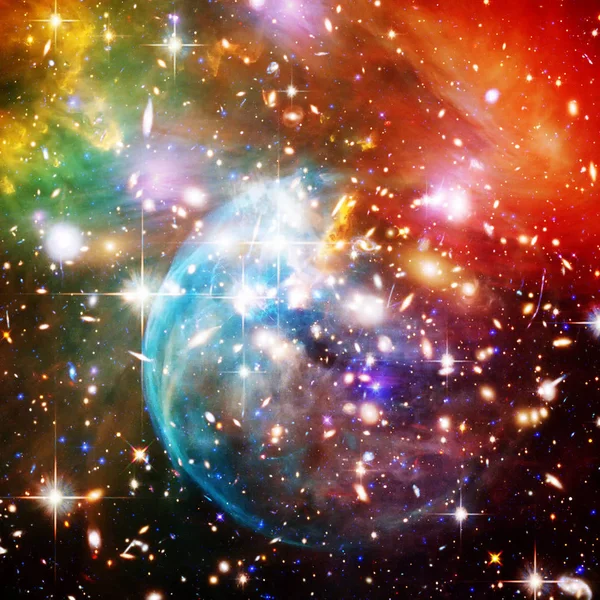 深宇宙の氷河と星雲。スタークラスタ。の要素 — ストック写真