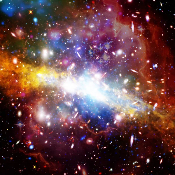 Cosmic galaxy background. Stars and cosmic gas.The elements of t — Stock Photo, Image