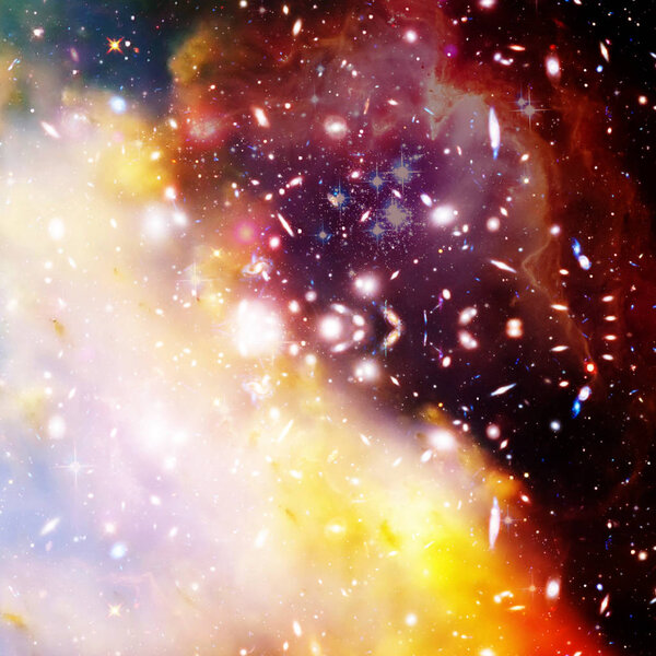 Cosmic galaxy background. Stars and cosmic gas.The elements of this image furnished by NASA