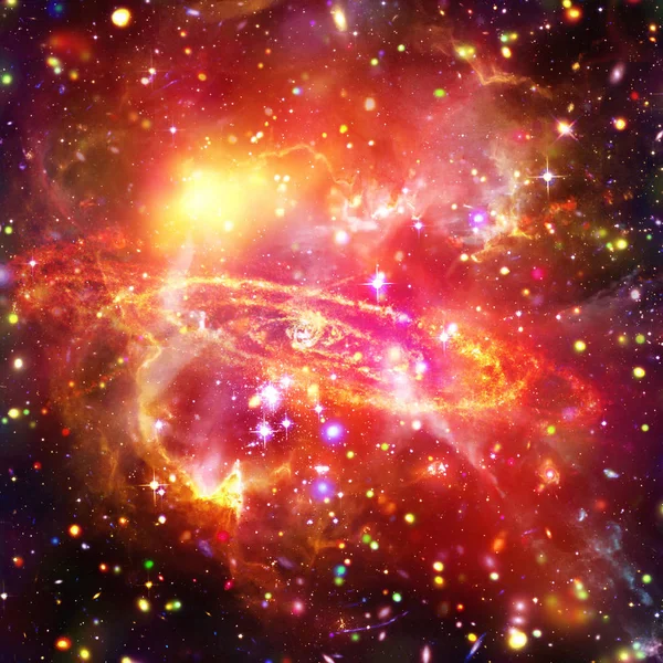 Galaksi ve yıldızlar. Nasa tarafından döşenmiş bu görüntünün unsurları.