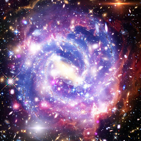 Galaxy, nebula and gas. The elements of this image furnished by 