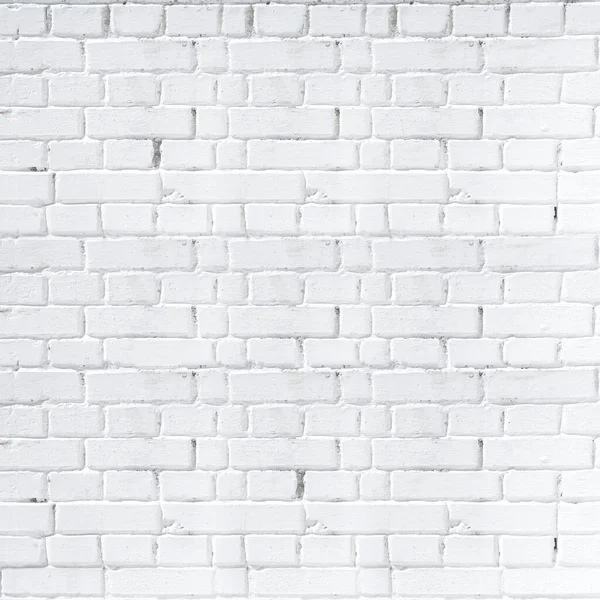 Muren Målad Med Vit Färg Vit Tegelsten Bakgrund Kvadratorientering Neutral — Stockfoto