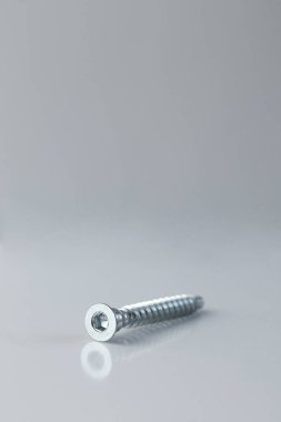 Beyaz arkaplanda izole edilmiş bir vida