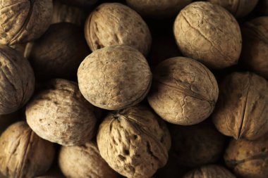 Ceviz arkaplan. Ceviz dokusu. Soyut ceviz yığını desen arkaplanı 