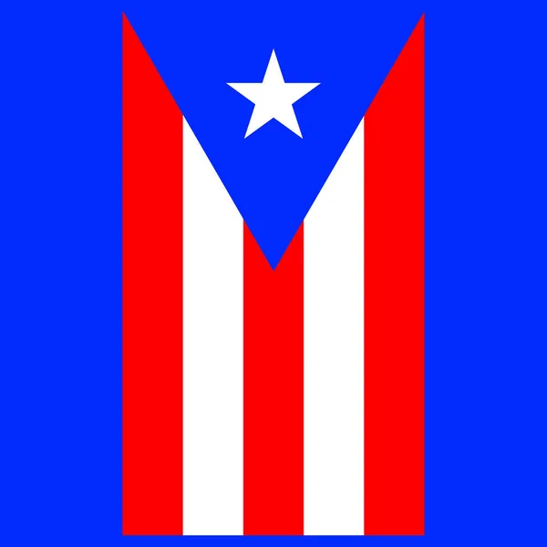 Vertical Flag Puerto Rico Vector Eps — Stock Vector