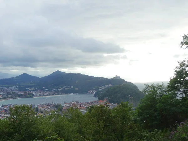 Bahía Concha Ciudad San Sebastián España — Foto de Stock