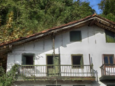 Tipik Bask ev Hondarribia, İspanya