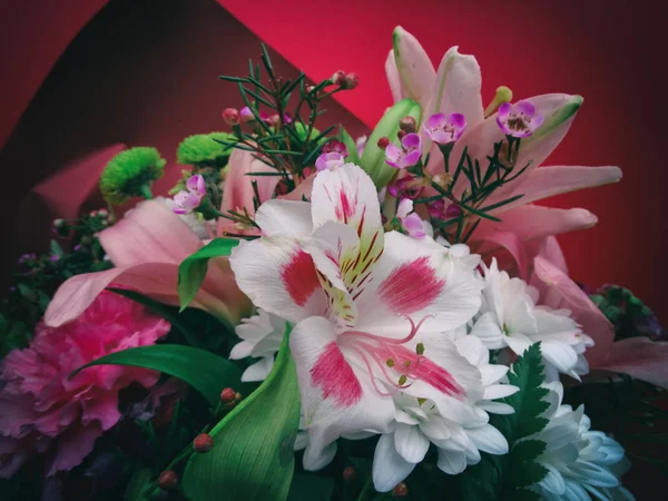 Όμορφα Φυσικά Λουλούδια Μπουκέτο — Φωτογραφία Αρχείου