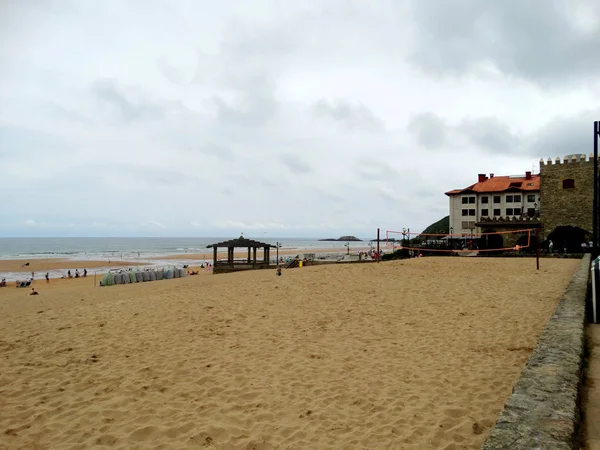 Zarauz Zarautz Beach Pais Vasco Spanyolország — Stock Fotó