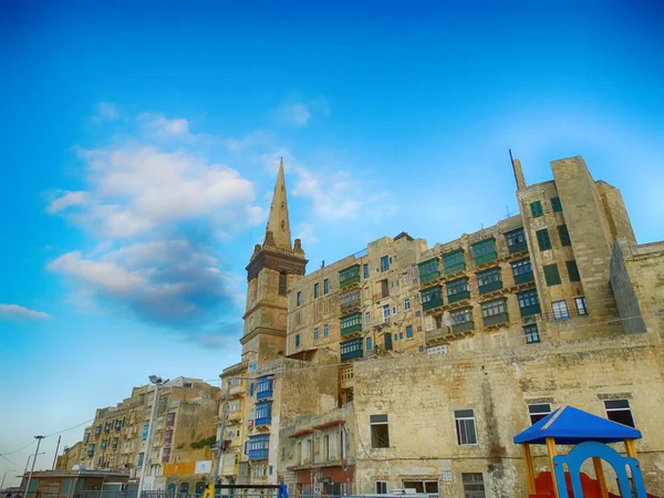 Valletta Eski Şehir Kulesi — Stok fotoğraf