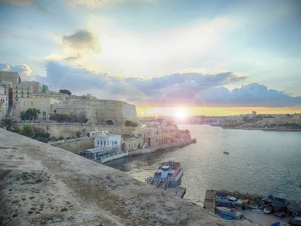 Valleta Malta Sonnenuntergang — Stockfoto