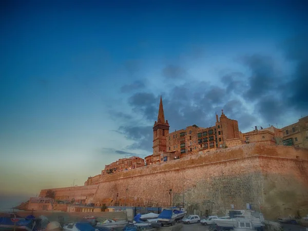 Akşam Valletta Görünümü — Stok fotoğraf