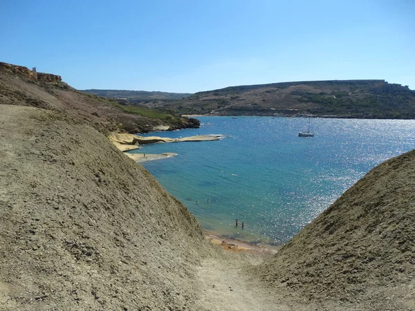 Malta Ghajn Tuffieha Golden Bay Viewpoint — Stock fotografie