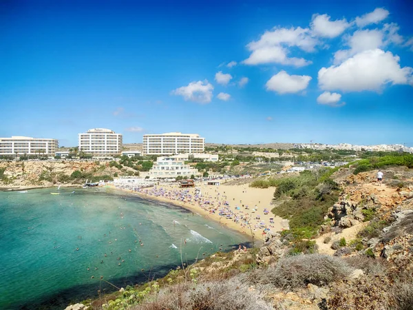 Golden Beach Körfezi Malta — Stok fotoğraf