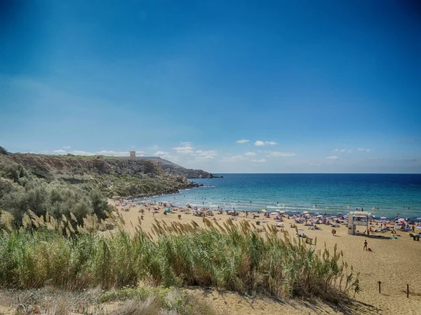 Golden Beach Körfezi Malta — Stok fotoğraf