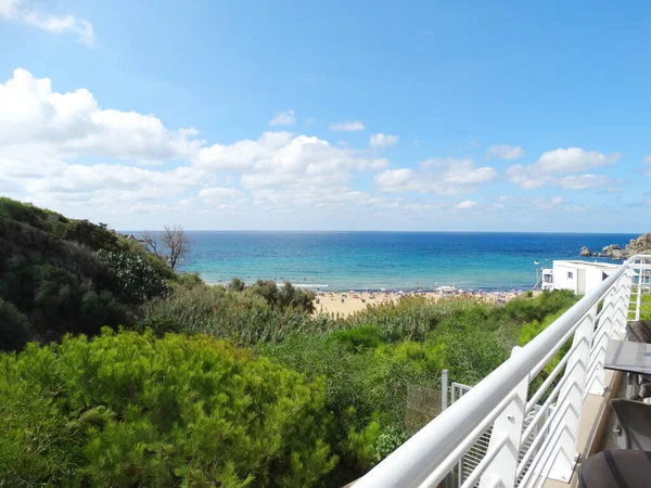 Golden Beach Bay Malta — Stock Photo, Image