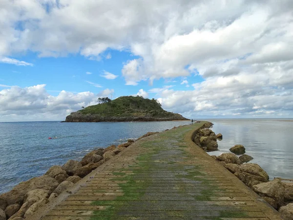 Wyspa Świętego Mikołaja Lekeitio Hiszpania — Zdjęcie stockowe