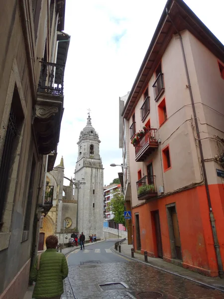 Die Pfarrkirche Des Asuncin Santa Mara Von Lekeitio — Stockfoto