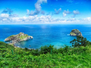 Bask ülkesinde Gaztelugatxe Hermitage, İspanya.