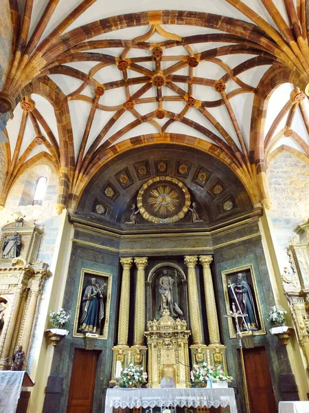 Kyrkan San Juan Bautista Baskiska Byn Belauntza Spanien — Stockfoto