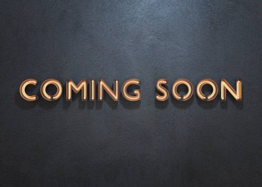 Kısa bir süre içinde neon tabela koyu arka plan üzerinde geliyor. 3D çizim