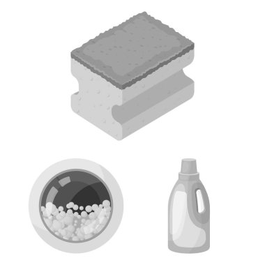 Temizlik ve hizmetçi tek renkli simgeler set koleksiyonu tasarım için. Vektör simge stok web illüstrasyon Temizleme için donatım.