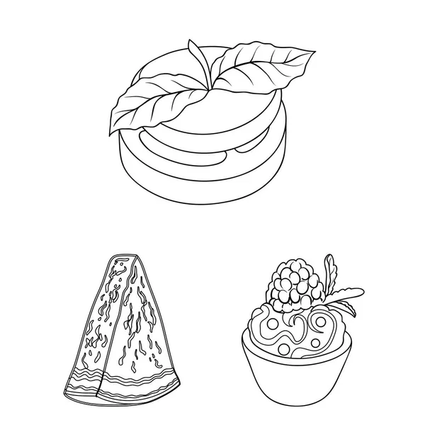 Icônes de contour plat végétarien dans la collection ensemble pour le design.Vegetable et lait alimentaire vecteur symbole illustration de la toile de stock . — Image vectorielle